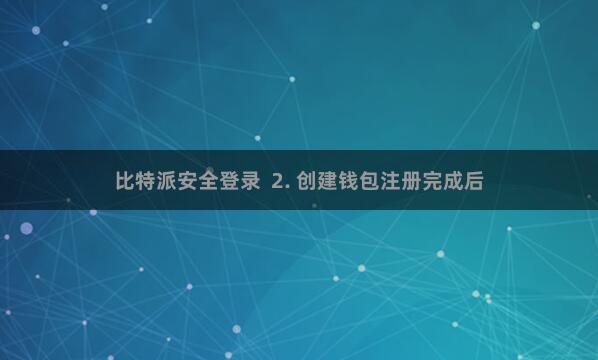 比特派安全登录  2. 创建钱包注册完成后